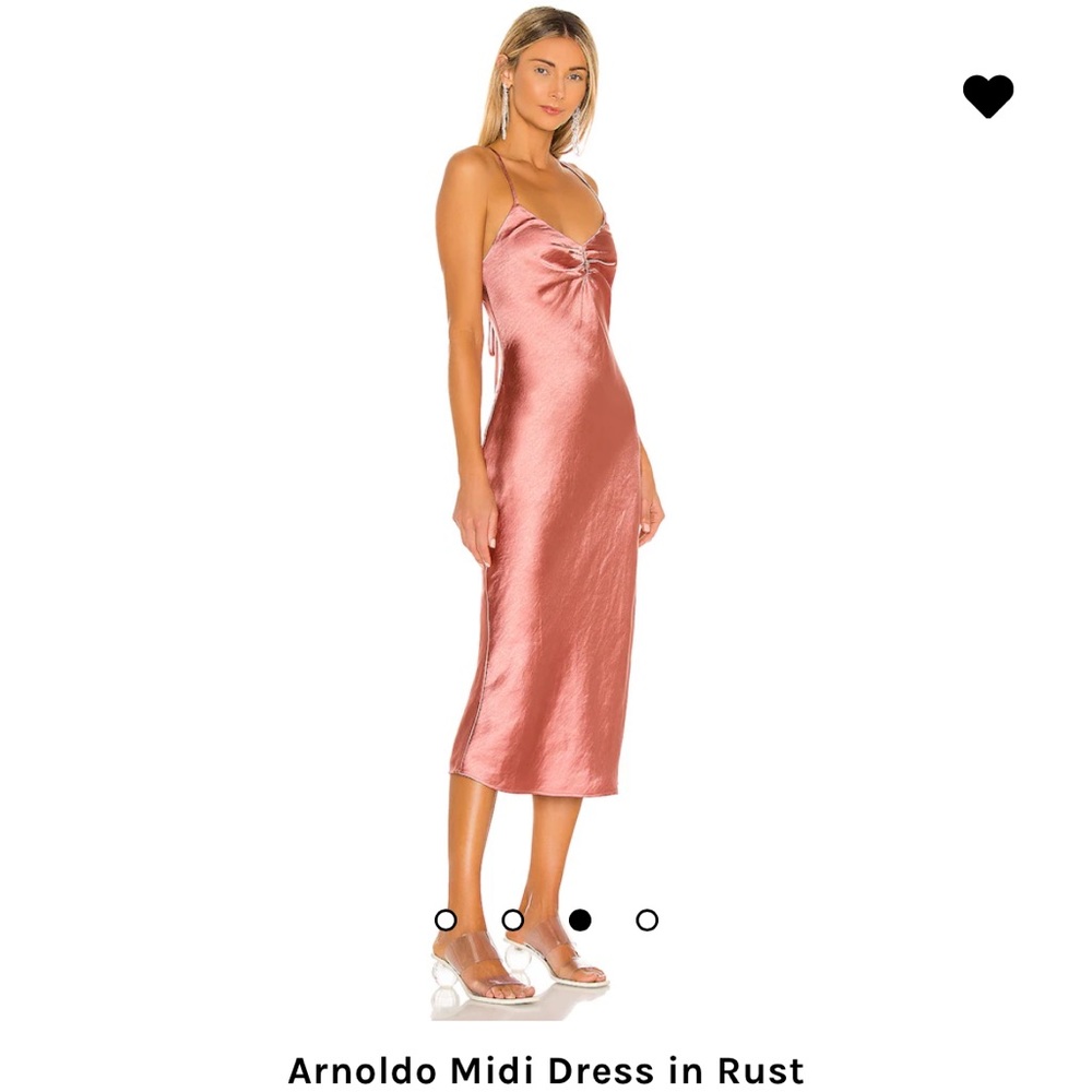Camila Coelho Arnoldo Midi Dress in Rust from revolve size xs